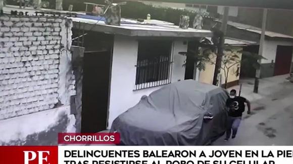 Chorrillos: joven es baleado para robarle el celular