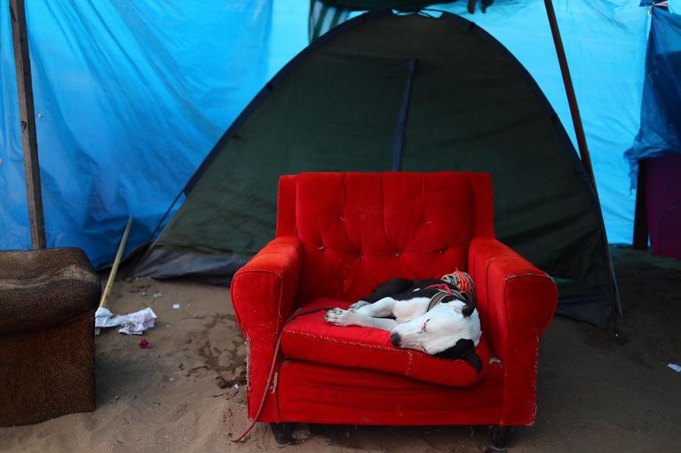 El desalojo de la zona de Lomo de Corvina se produjo el 28 de abril, hace 21 días, sin embargo, estas familias no cuentan con una vivienda para trasladarse y aseguran no contar con dinero para alquilar un inmueble. En el lugar viven también niños y adultos mayores. (Foto: Hugo Curotto / @photo.gec)