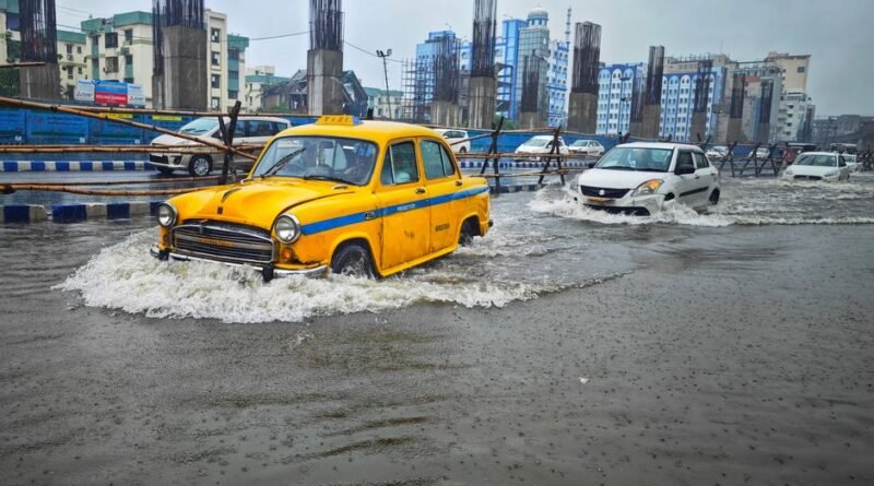 flooded streets, heavy rain