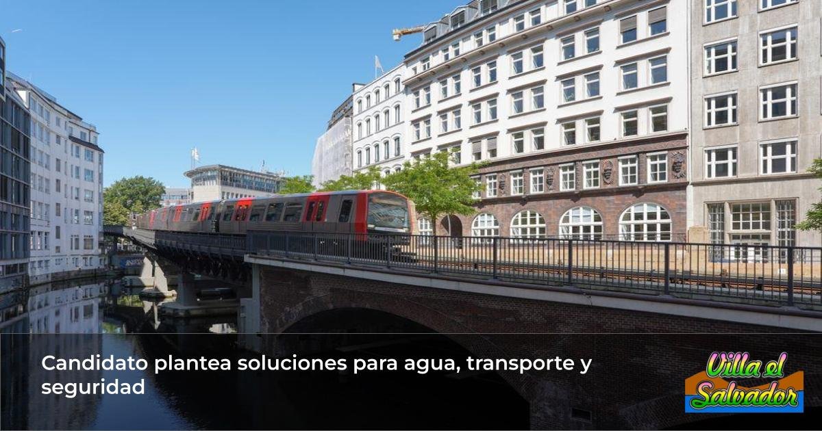 Candidato plantea soluciones para agua, transporte y seguridad